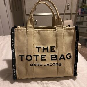 Marc Jacobs Cream and Black Tote Bag